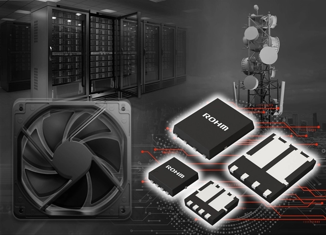 ROHM����5��100V��ѹ˫MOSFET��5.0mm��6.0mm��3.3mm��3.3mm�ߴ�ʵ��ҵ�糬�͵�ͨ���� ������������ͨ�Ż�վ�͹�ҵ�豸�ȵĵ��ȵ�����������豸��һ�����͹��ĺͽ�ʡ�ռ䡫